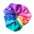 jumbo size hand dyed pure silk scrunchie for hair handmade by Lynne Kiel