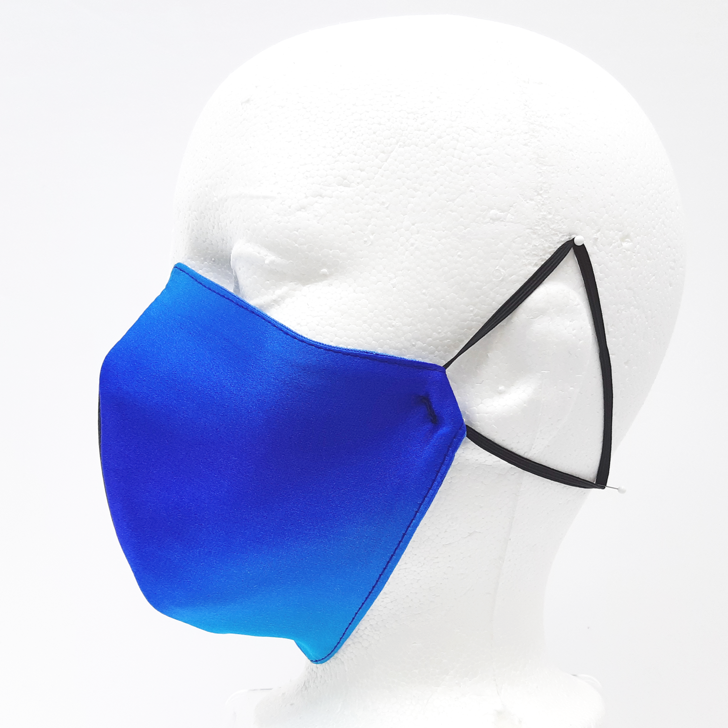 blue silk mask