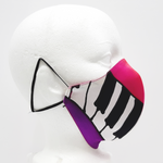 Load image into Gallery viewer, ROCKABILLY PINK PIANO FACEMASK Hand Painted Silk Smooth Fit Washable
