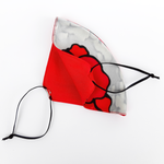 Load image into Gallery viewer, double layer red poppy facemask made by Lynne Kiel

