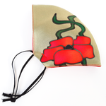 Load image into Gallery viewer, fitted double layer face mask poppy design
