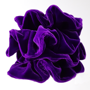 Large silk velvet scrunchie hair accessory good for sleeping handmade by Lynne Kiel