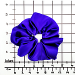 Load image into Gallery viewer, pure silk purple scrunchie large size hair tie handmade by Lynne Kiel
