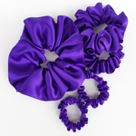 Load image into Gallery viewer, large and small satin hair scrunchie for bridesmaid gift  women
