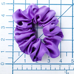 Load image into Gallery viewer, purple mauve silk satin hair scrunchies for ponytail and bun hair decorations 
