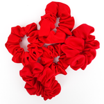 Load image into Gallery viewer, Large red scrunchie hair ties elastic ties hair accessory
