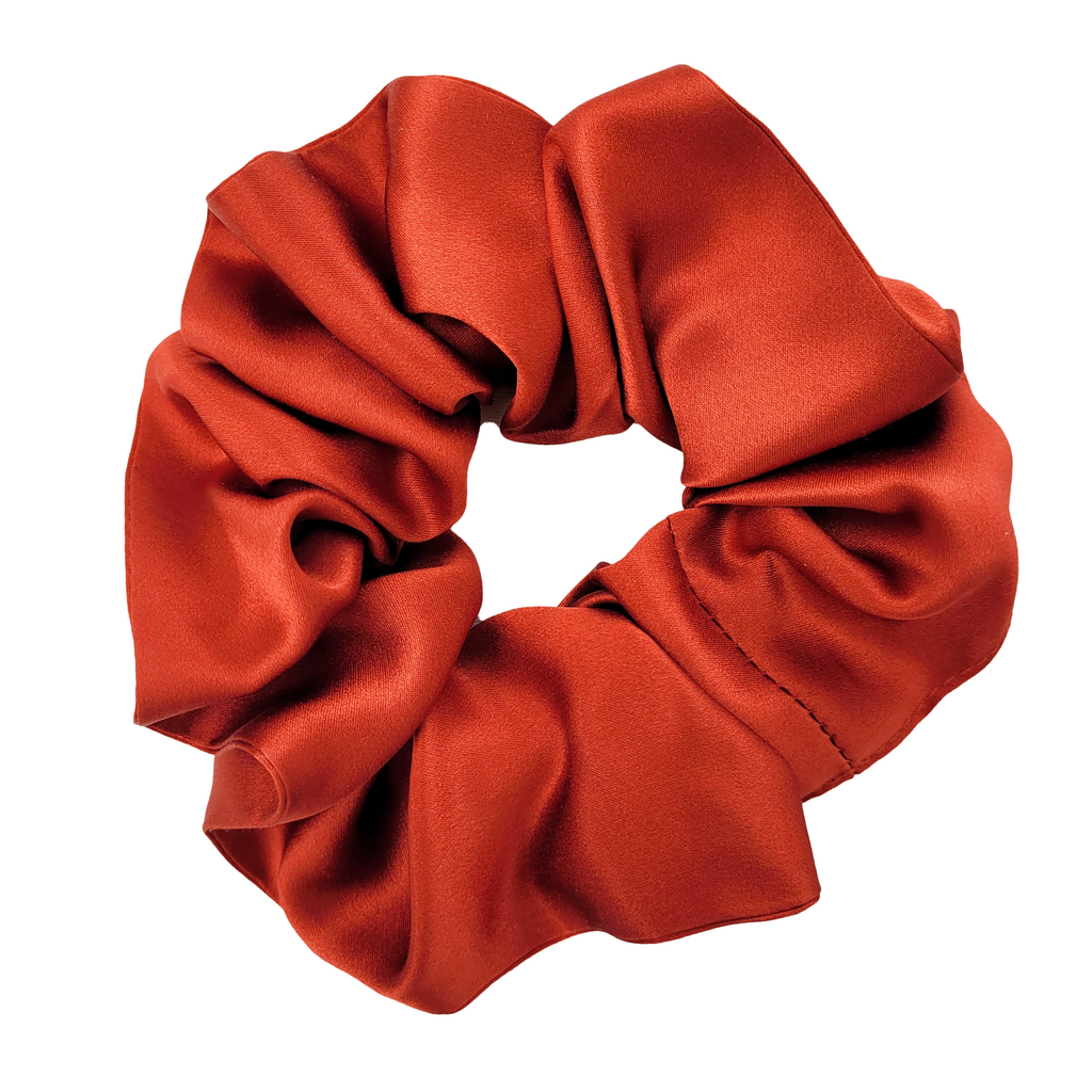 pure silk hair scrunchie ponytail holder hair accessory handmade by Lynne Kiel