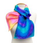 Load image into Gallery viewer, silk scarf for gay pride rainbow colors hand painted silk by Lynne Kiel
