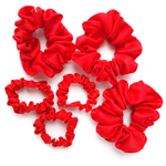 Load image into Gallery viewer, red pure silk hair accessories for sleeping gentle on hair
