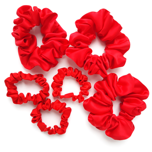 red pure silk hair accessories for sleeping gentle on hair