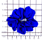 blue silk scrunchie hair accessory and fashion accessory