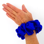 large silk  satin scrunchie hair elastic hair tie made in Canada