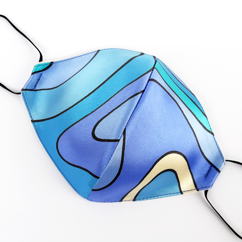 painted silk face mask