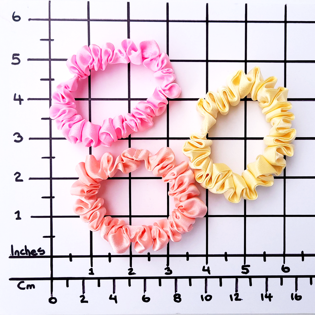 silk scrunchie hair ties handmade by Lynne Kiel