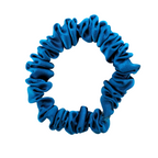 Deep blue-green Teal Pure Silk Satin  LUXURY 3 pc Scrunchie GLAM SET