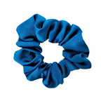 Deep blue-green Teal Pure Silk Satin  LUXURY 3 pc Scrunchie GLAM SET