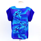 Silk clothing Hand painted dragonflies art design handmade by Lynne Kiel