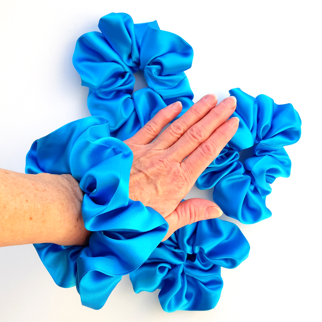 jumbo satin silk big hair scrunchie made in Canada