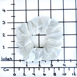 Load image into Gallery viewer, pure silk white small scrunchie made in Canada handmade by Lynne Kiel
