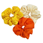 Load image into Gallery viewer, hair accessory ponytail holder scrunchie pure silk handmade by Lynne Kiel 
