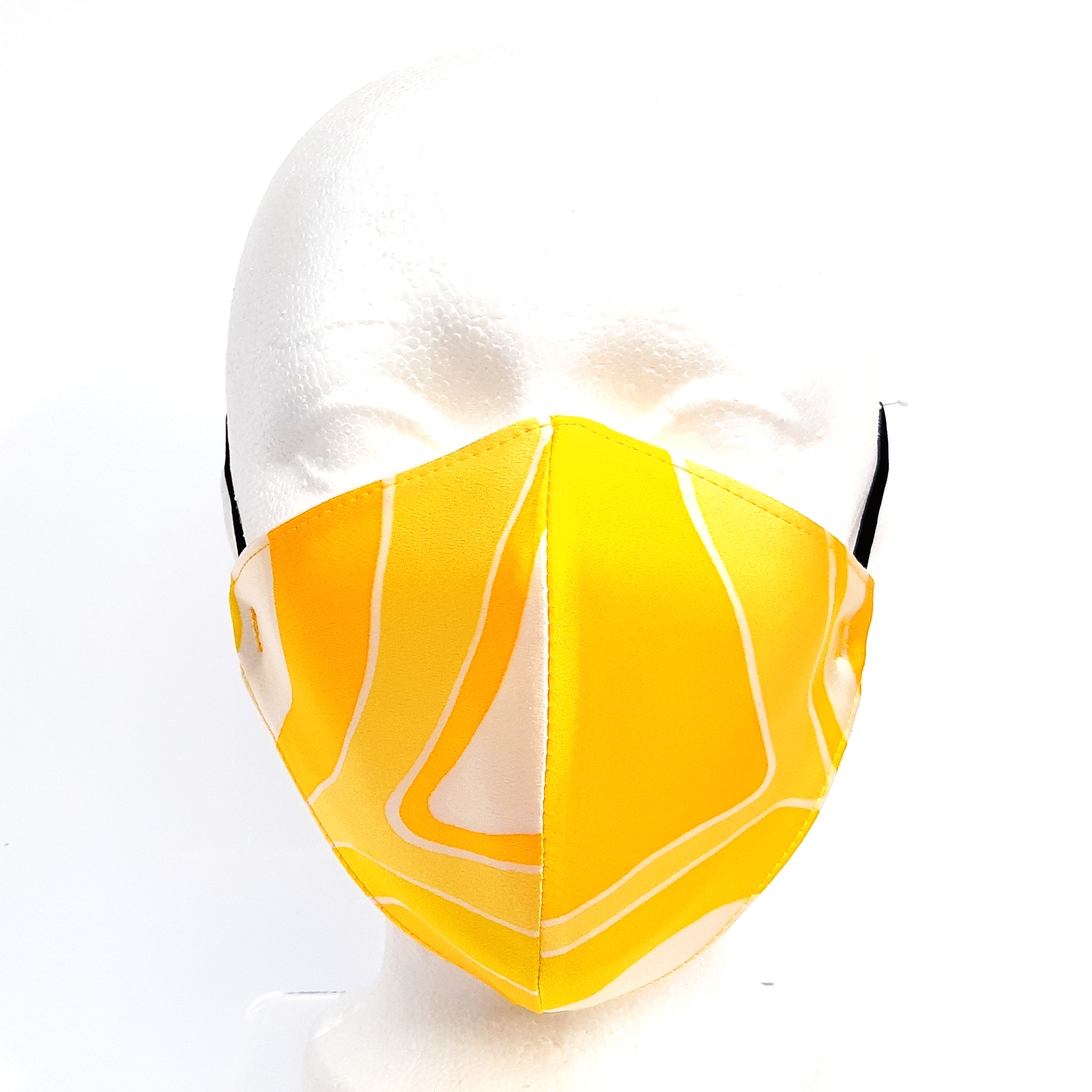 satin facemask yellow