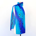 Load image into Gallery viewer, long scarf design scarves blue made in Canada
