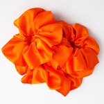Load image into Gallery viewer, orange silk hair accessories for bridesmaid &amp; mothers day
