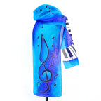 blue silk ladies design scarf handmade in Canada by Lynne Kiel