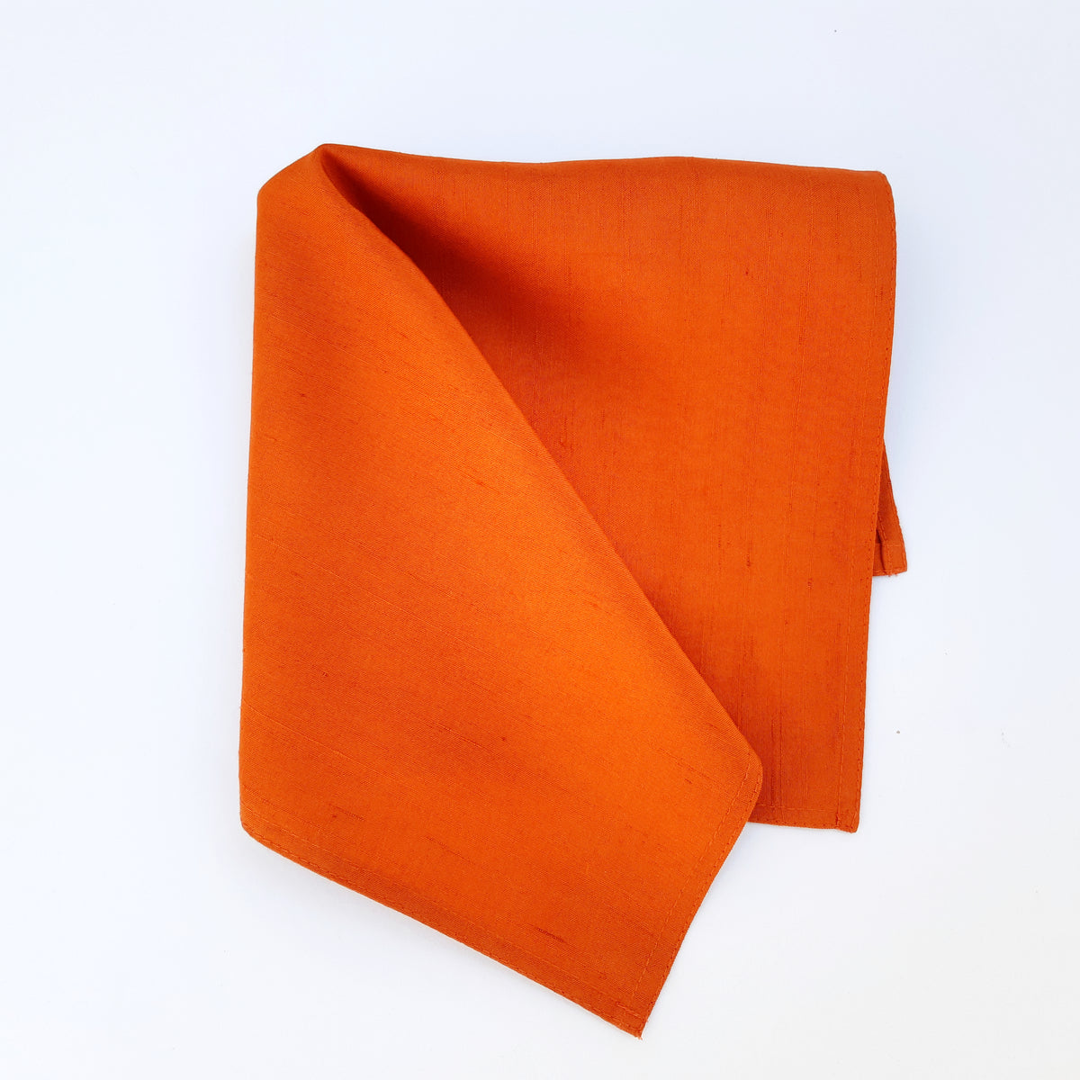 pocket square orange painted silk for fathers day gift for men