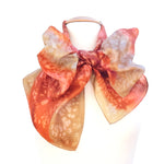Load image into Gallery viewer, painted silk orange scarf design scarves
