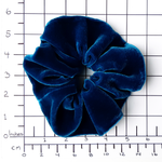 Load image into Gallery viewer, large size  teal velvet scrunchie hair accessory for ladies handmade by Lynne Kiel
