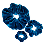 Load image into Gallery viewer, small medium large size velvet scrunchies for hair handmade by Lynne Kiel
