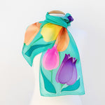 Load image into Gallery viewer, tulip silk scarf
